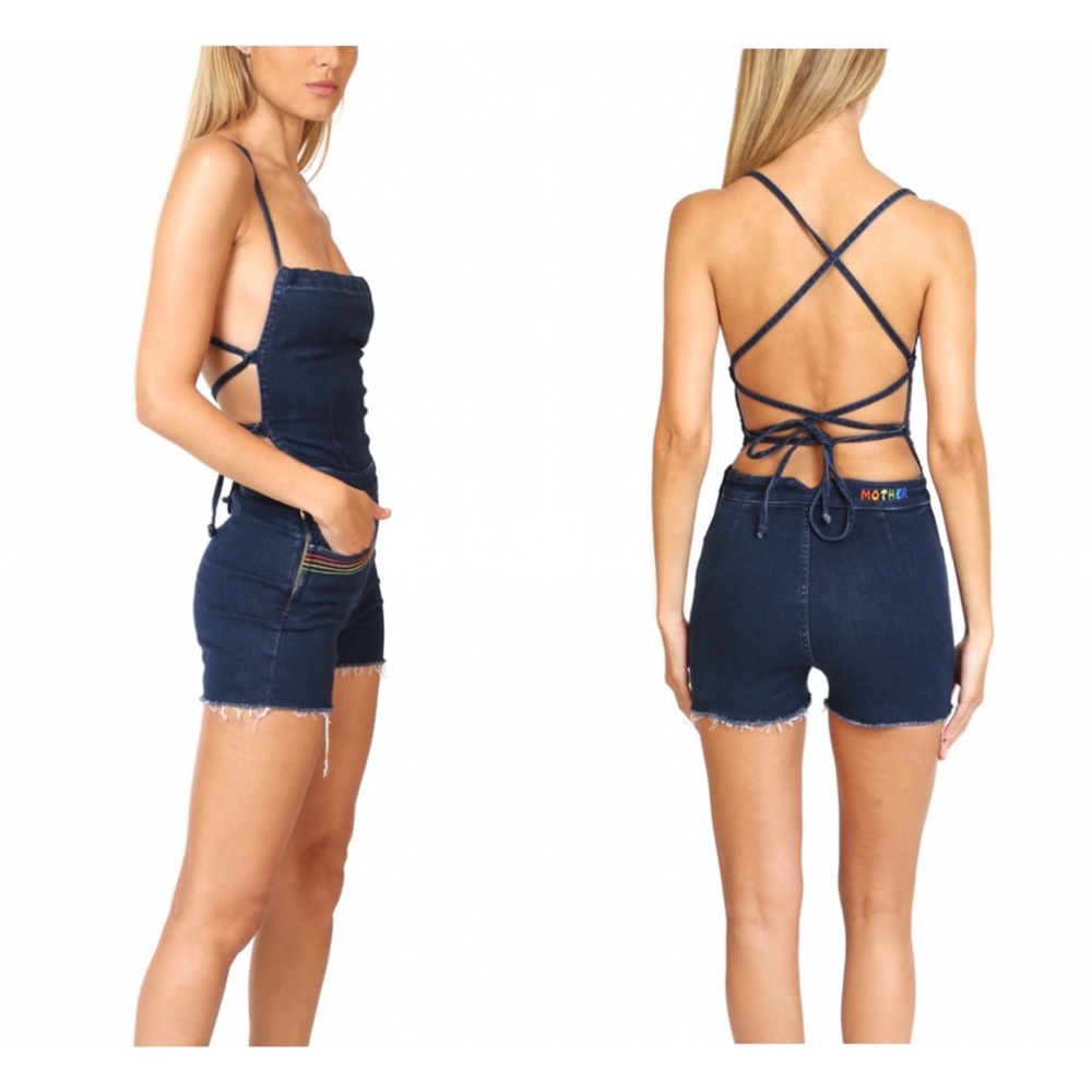 New MOTHER The Tie Back Hustler Rainbow Shorts